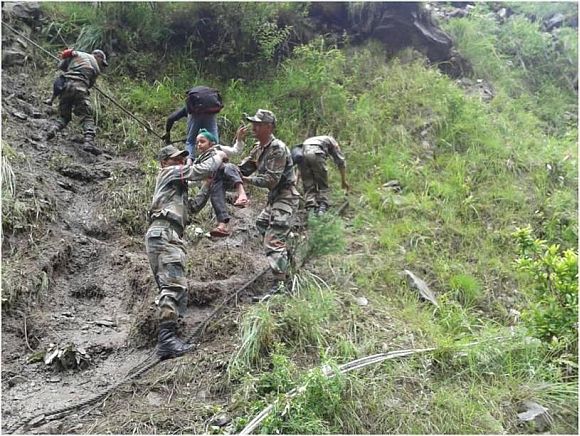 Rescue operations by the Army in Joshimath, Uttarakhand