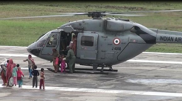 Indian Air Force evacuating flood victims from Changla