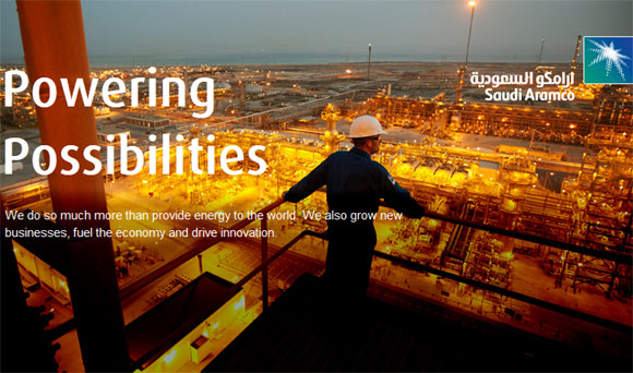Oil giant Saudi Aramco's website