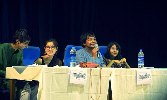 Taniya Bhardwaj (second from left)