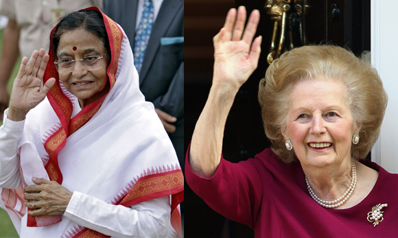 Former President Pratibha Patil and former British prime minister Margaret Thatcher