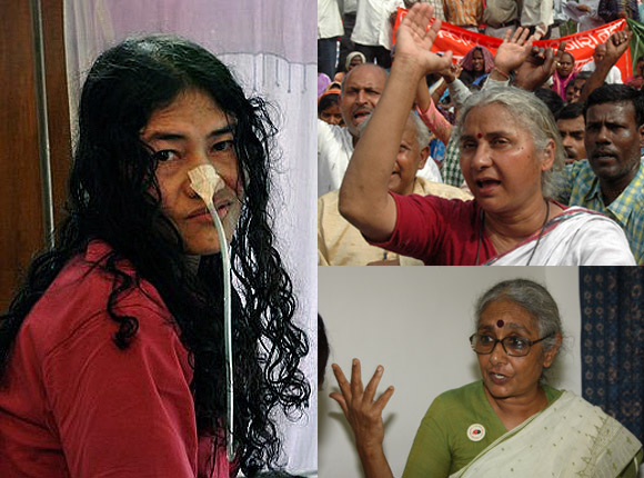 Women activists Irom Sharmila, Medha Patkar and Aruna Roy