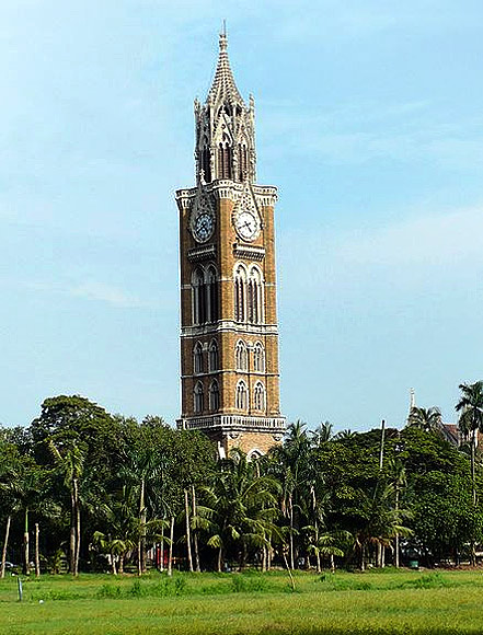 The Rajabai Tower at the University of Mumbai, one of the oldest universities in India, founded in 1857.