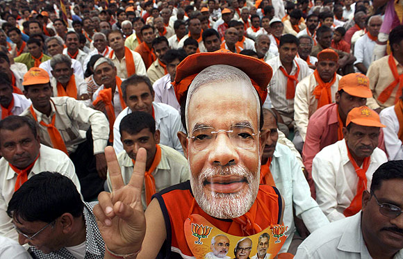 Narendra Modi's popularity has BJP leaders worried.