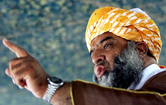 Maulana Fazlur Rehman, leader of the pro-Taliban Jamiat Ulema-i-Islam party, attends a rally in Quetta