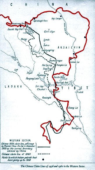 The Chinese 1956 claim line