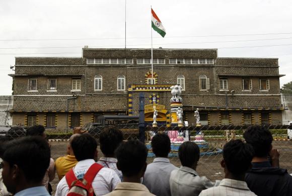 Fans gather outside Yerwada prison where Dutt is lodged