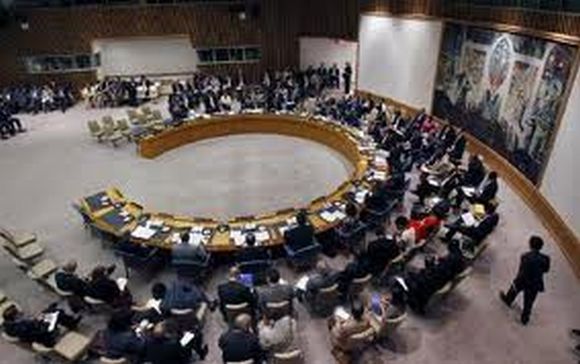 United Nations Security Council in a meeting
