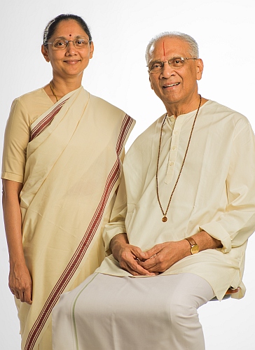 Sunandaji with her father, Swami Parthasarathy