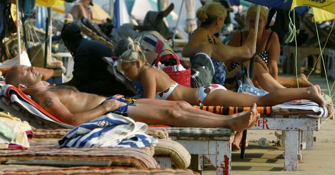Tourists relaxing at Baga beach in North Goa (image for representational purpose only)