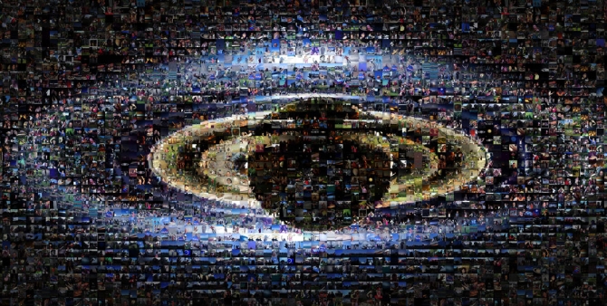 This collage includes about 1,600 images submitted by members of the public as part of the NASA Cassini mission's 'Wave at Saturn' campaign