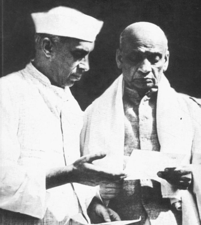 Jawaharlal Nehru and Vallabhbhai Patel.