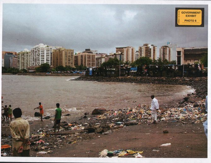 David Headley shot a photograph of the landing site in Mumbai which he chose for the 26/11 Pakistani terrorists, released by the US Attorney's office.