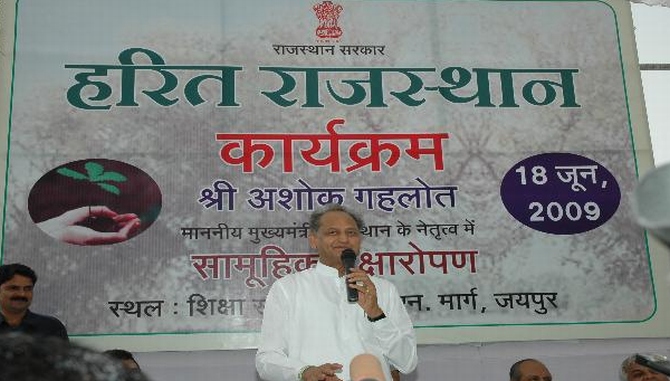 Rajasthan Chief Minister Ashok Gehlot at a function