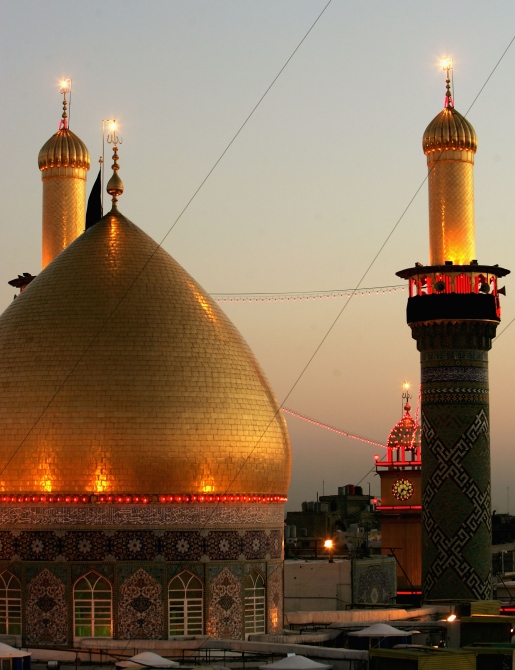 The Shrine of Imam Abbas, brother of Imam Hussein is seen in the holy Shiite city of Karbala