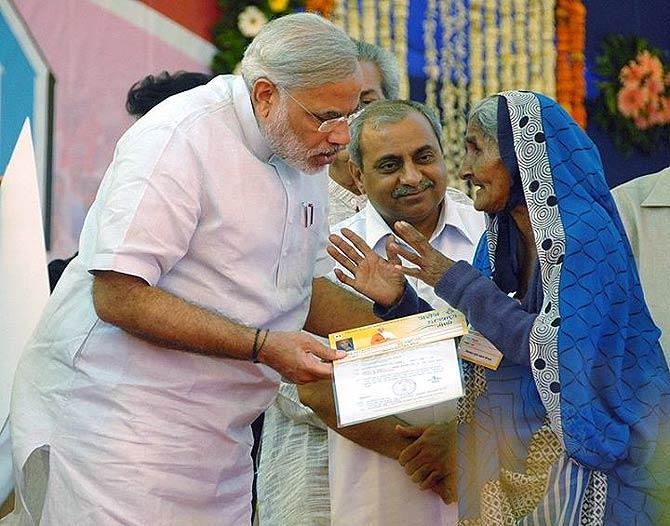 Narendra Modi at a political rally