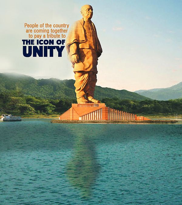 The Statue of Unity, Gujarat, India (Height 182m)