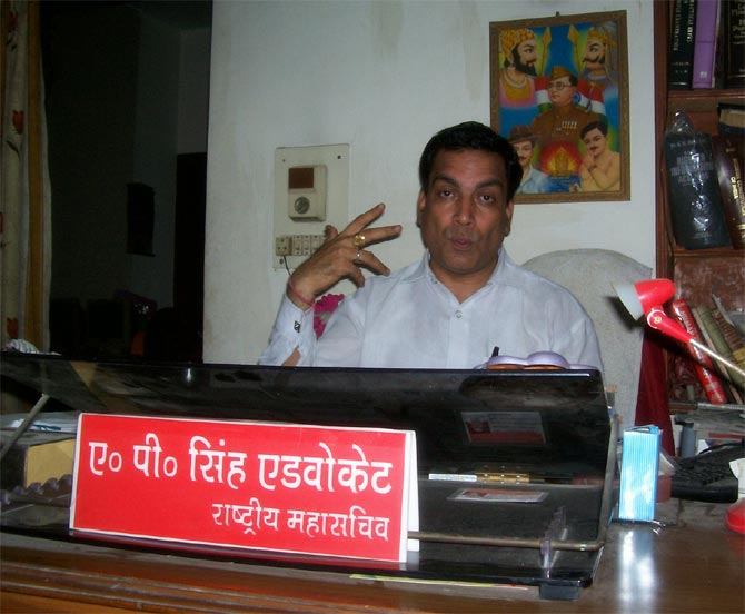 Advocate Ajay Prakash Singh in his office in New Delhi