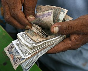 A money vendor in Dhaka
