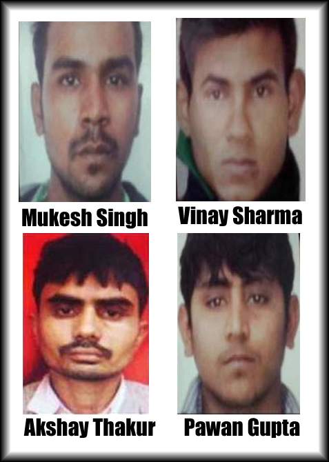 The four men convicted in the Delhi gang-rape case