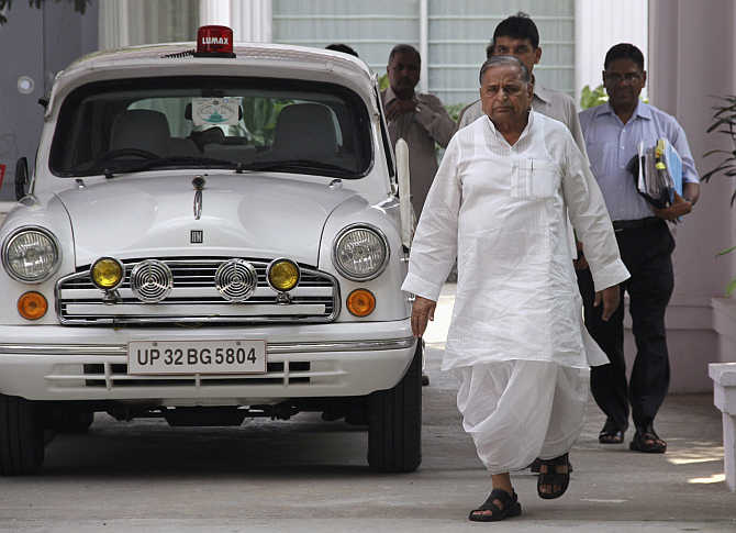 Samajwadi Party chief Mulayam Singh Yadav in Lucknow. Mulayam needs to put his party in order if he wants to play a role at the national level.