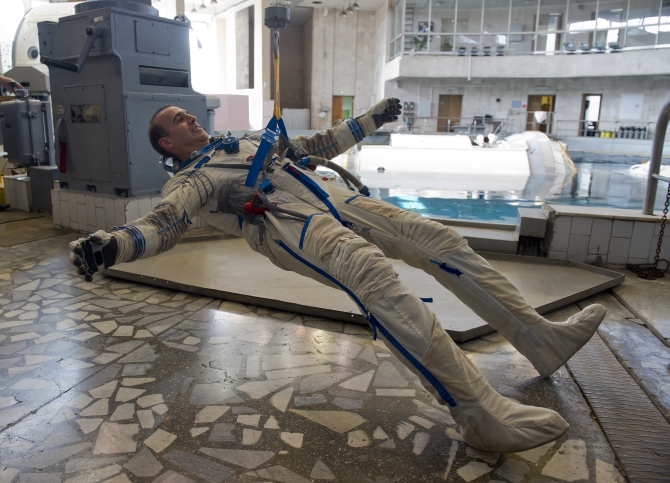 NASA astronaut Rick Mastracchio attends a training exercise at the Star City space centre outside Moscow, August 7. Mastracchio is scheduled to be part of a mission to the International Space Station that will launch in November 2013.