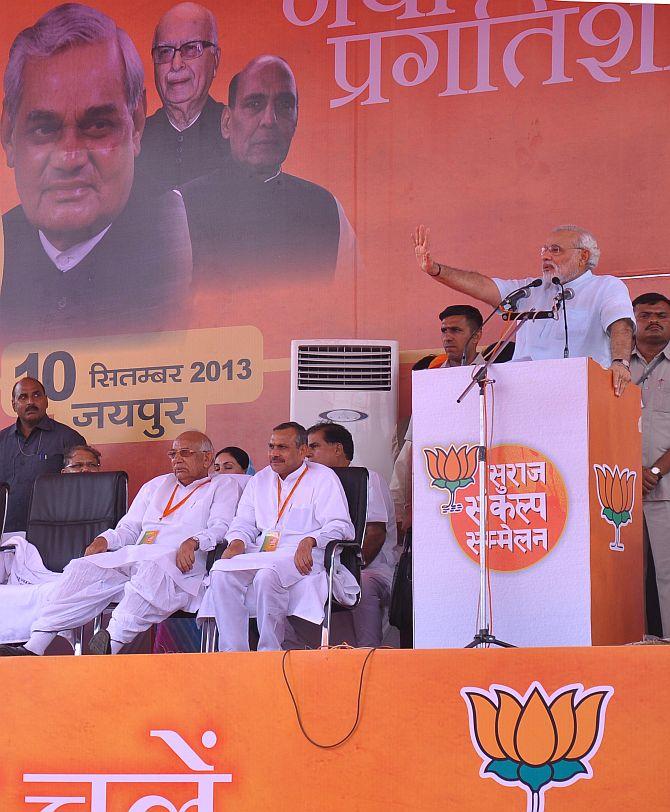  Narendra Modi at his rally in Jaipur