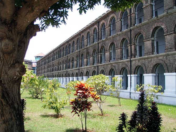 The Cellular Jail where many freedom fighters were imprisoned by the British.