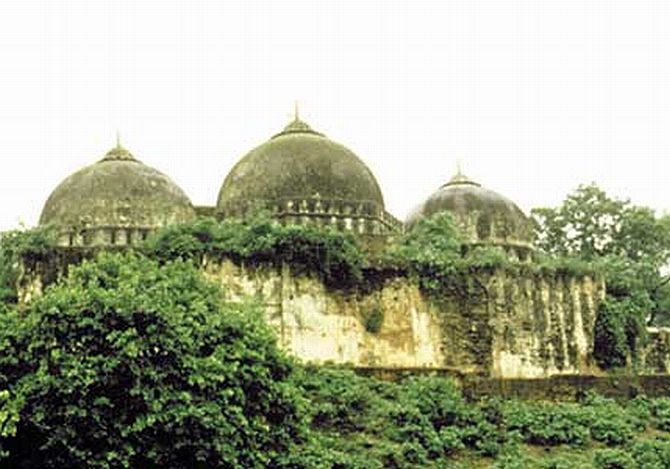 The Babri Masjid before it was demolished