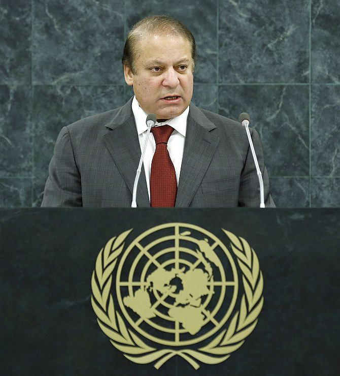 Pakistan Prime Minister Nawaz Sharif addresses the general debate of the 68th session of the General Assembly.