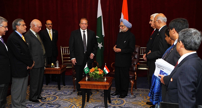 Stop ceasefire violations, terror from Pak soil: PM tells Sharif