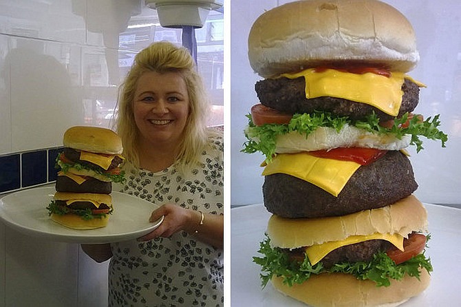 You can have this 10,000-calorie burger for 'free'!