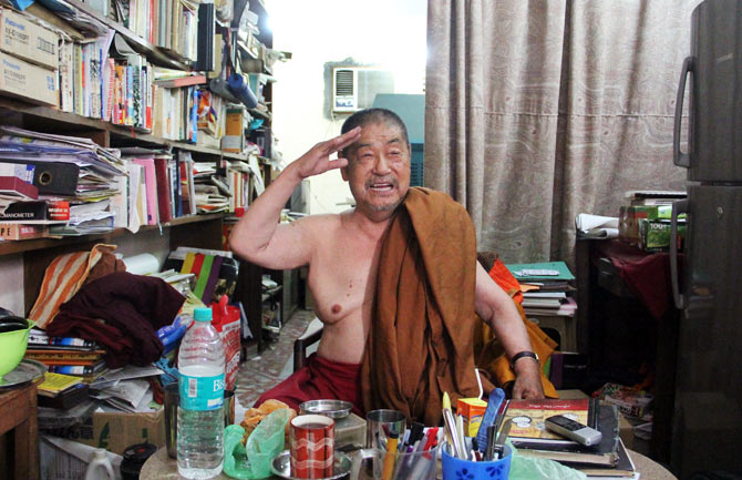 Japanese-born Buddhist monk Surai Sasai has lived in India for more than 46 years.