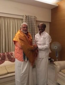 Narendra Modi with Rajnikanth