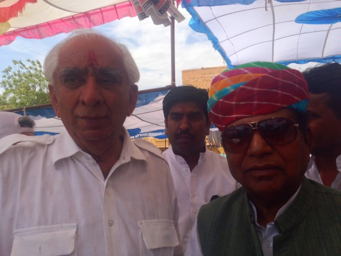 Jaswant Singh with former Union minister Yogendra Makwana.