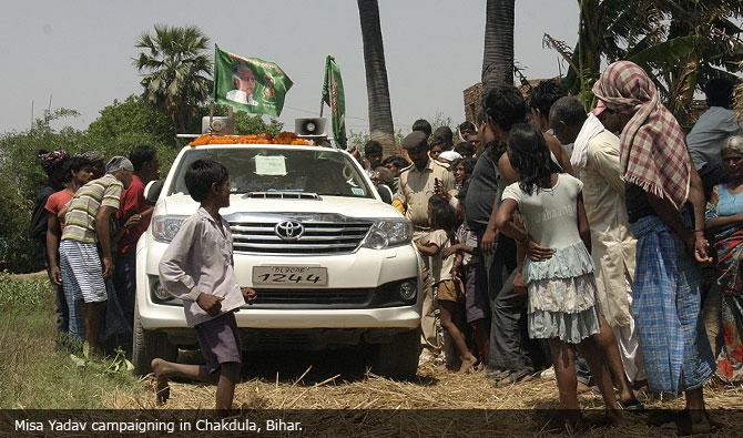 Misa Yadav campaigning in Chakdula, Bihar