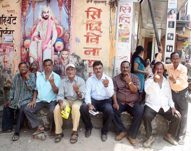 PIX: Mumbai's netas come out and vote, citizens stay indoors
