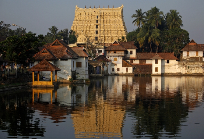 A view of Sree Padmanabhaswamy temple in Thiruvananthapuram