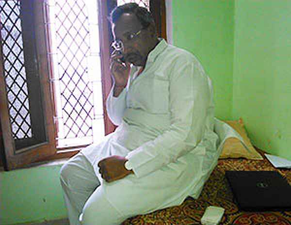 Ajay Aggarwal at his home in Rae Bareli, which doubles up as his office.