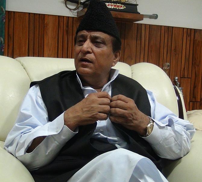 Uttar Pradesh Minister and Samajwadi Party leader Azam Khan at his Lucknow home.