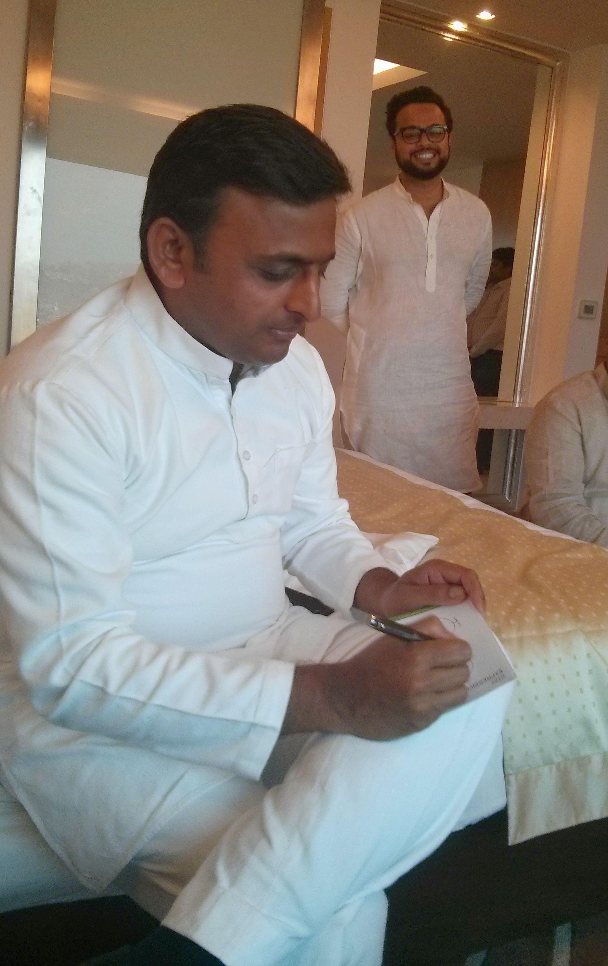 Akhilesh Yadav with Farhan Azmi