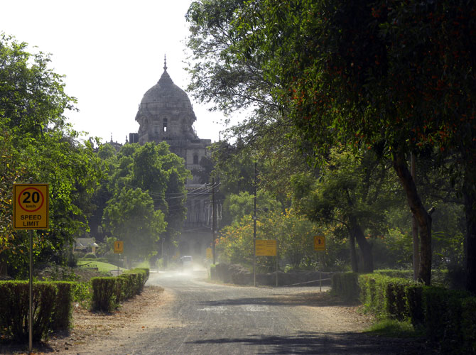 The rajmata's palace is away from the city's hustle and bustle
