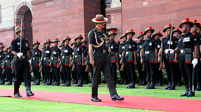 New army chief's first day in office 