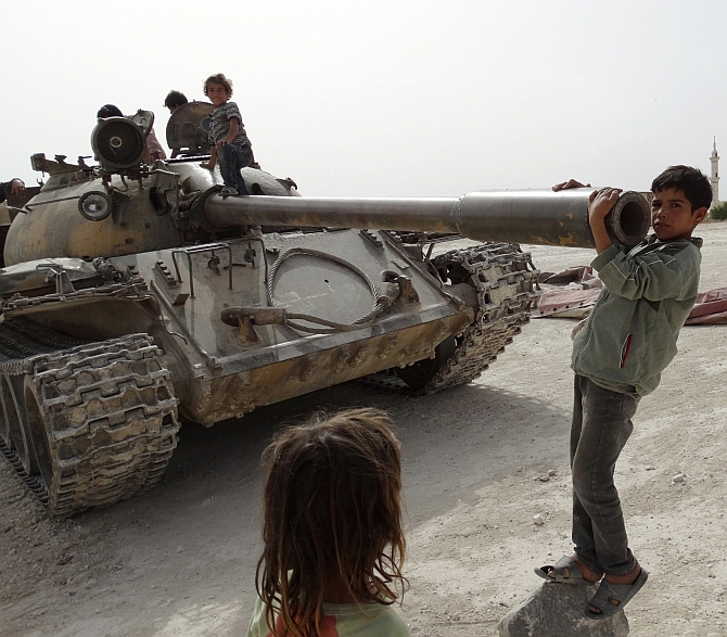 Children of war: When tanks replace toys  