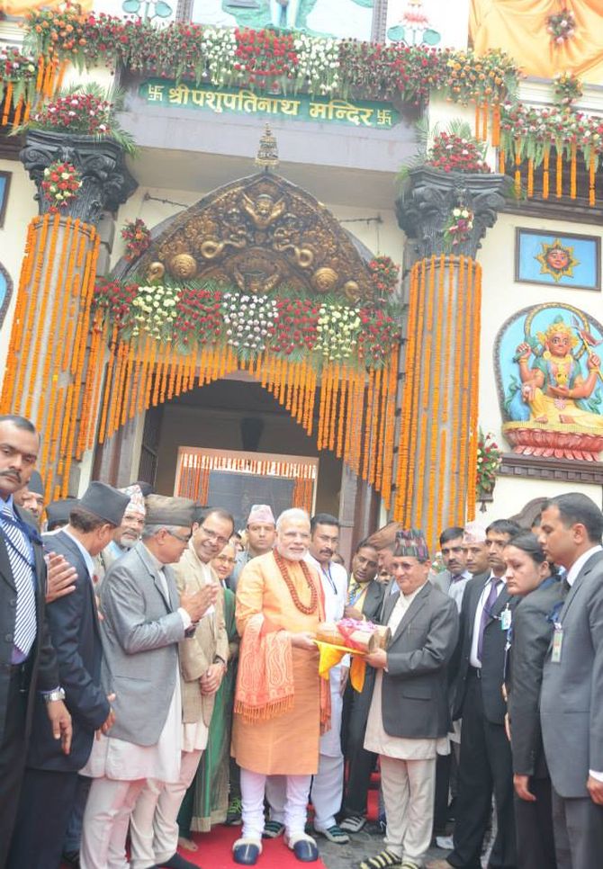 Earlier in the day, PM Modi visited the Pashupatinath Temple and offered 2,500 kg of sandalwood.