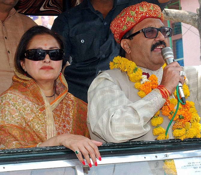 Amar Singh with actress-turned-politician Jaya Prada