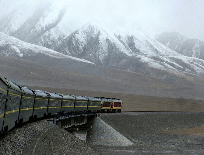 The Qinghai-Tibet Railway. Photograph: Wikimedia Commons