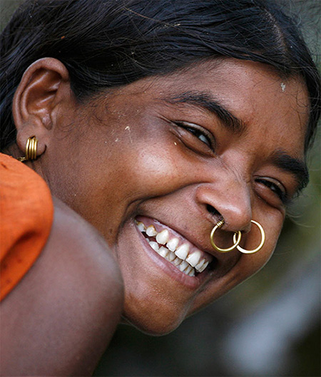 A tribal villager in the Koraput district of Orissa.