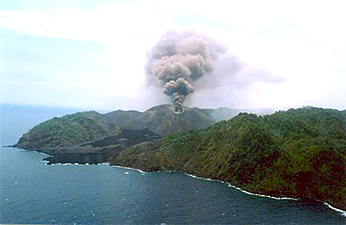 Barren Island volcano on the Andaman and Nicobar Islands.