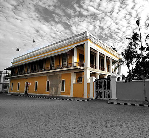 The French consulate located at Goubert Avenue, White Town, Pondicherry.